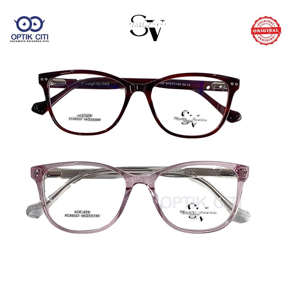 Frame Kacamata Cat Eye Wanita Stell Vogu 86022 ada Pegas
