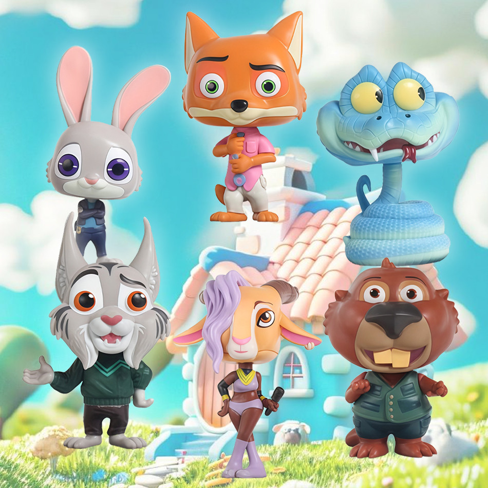 Movie Figure Zootropolis 2 Serie Judy Nick Nibbles Gazelle Gary Pawbert Action Figures Model Decor C
