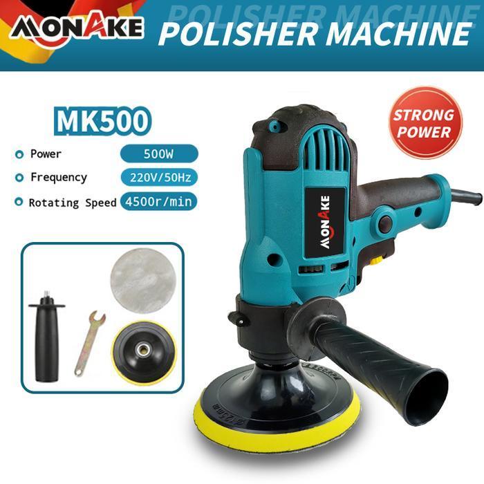 MONAKE Mesin Poles Mobil Polisher 5 INCH Alat Poles Cat Mobil Full Set Car Alat Disc Disk kaca motor