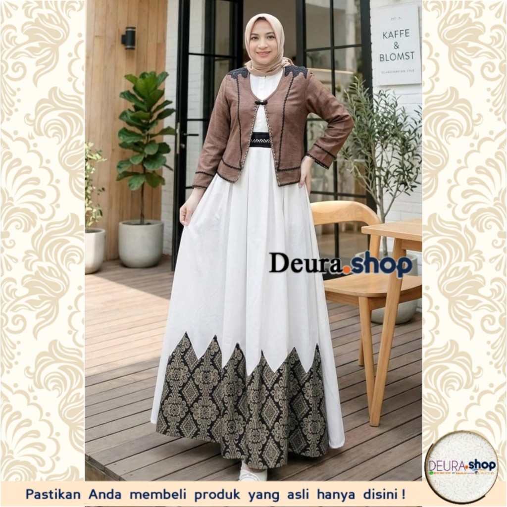 Set Gamis Lebaran Deura SD-549 / Gamis Deura Terbaru / Gamis Deura Original
