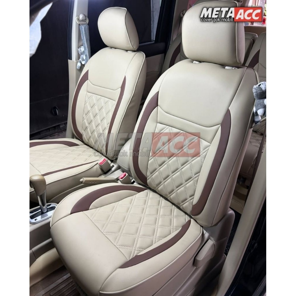 Sarung Jok Mobil Xenia 2014-2025 Semua Tipe Lengkap 3 Baris Bonus Bantal Leher premium Alas Jok Mobi