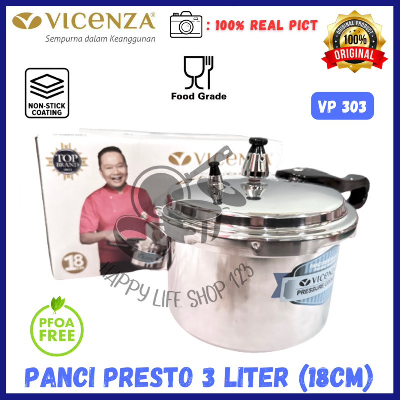 Panci Presto 3 Liter VICENZA / Presto 3 Liter VICENZA / Pressure Cooker 3 Liter VICENZA