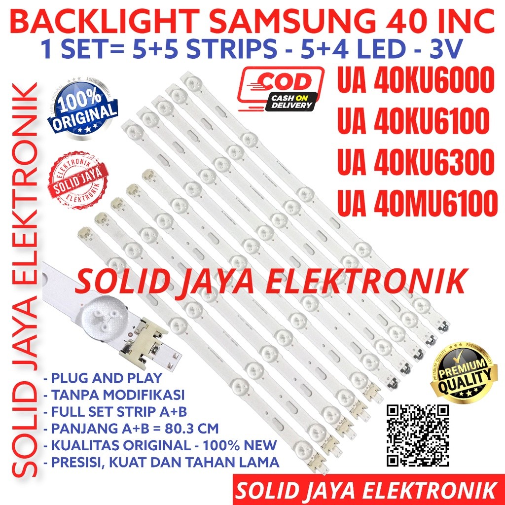 BACKLIGHT TV LED SAMSUNG 40 INC UA 40KU6000 40KU6100 40KU6300 40MU6100 UA40KU6000 UA40KU6100 UA40KU6