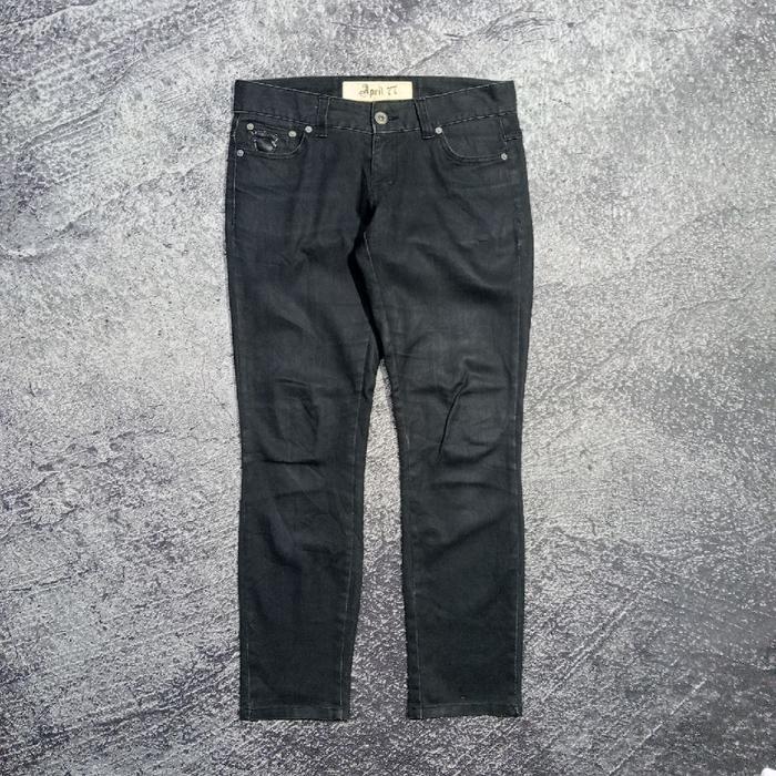 Celana panjang jeans slim APRIL 77 hitam casual murah size 33
