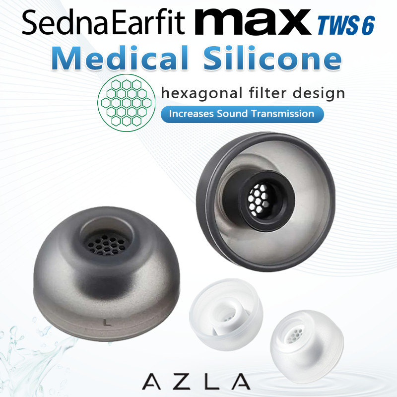 AZLA Max TWS 6 Mecal Anti Allergy Eartips Sednaearfit AZLA TWS 6 AZLA MAX Eartips azla max tws 6eart