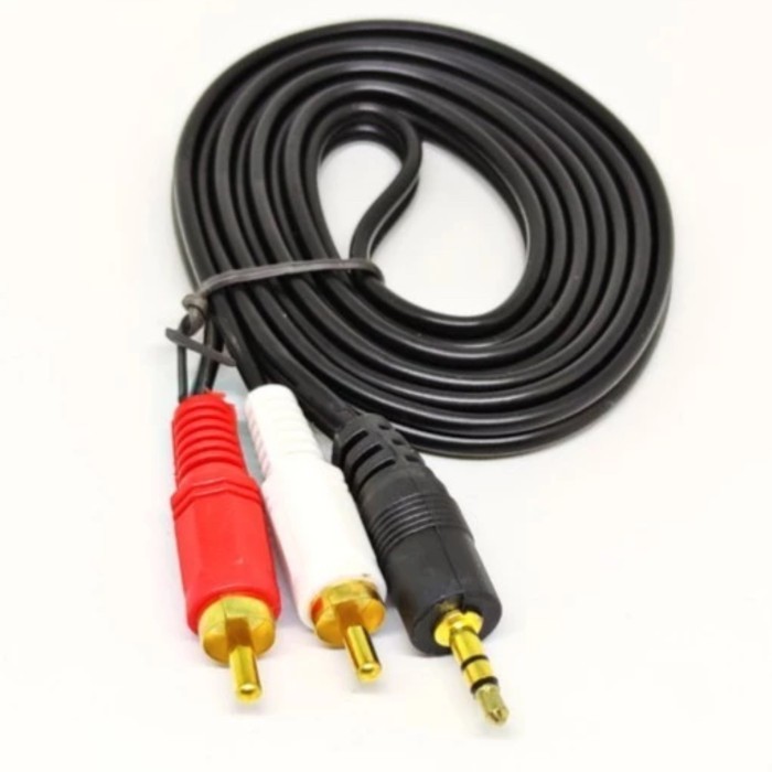 Kabel Audio RCA 2 in 1 Panjang 1,5 Meter / RCA 2 keluar 1