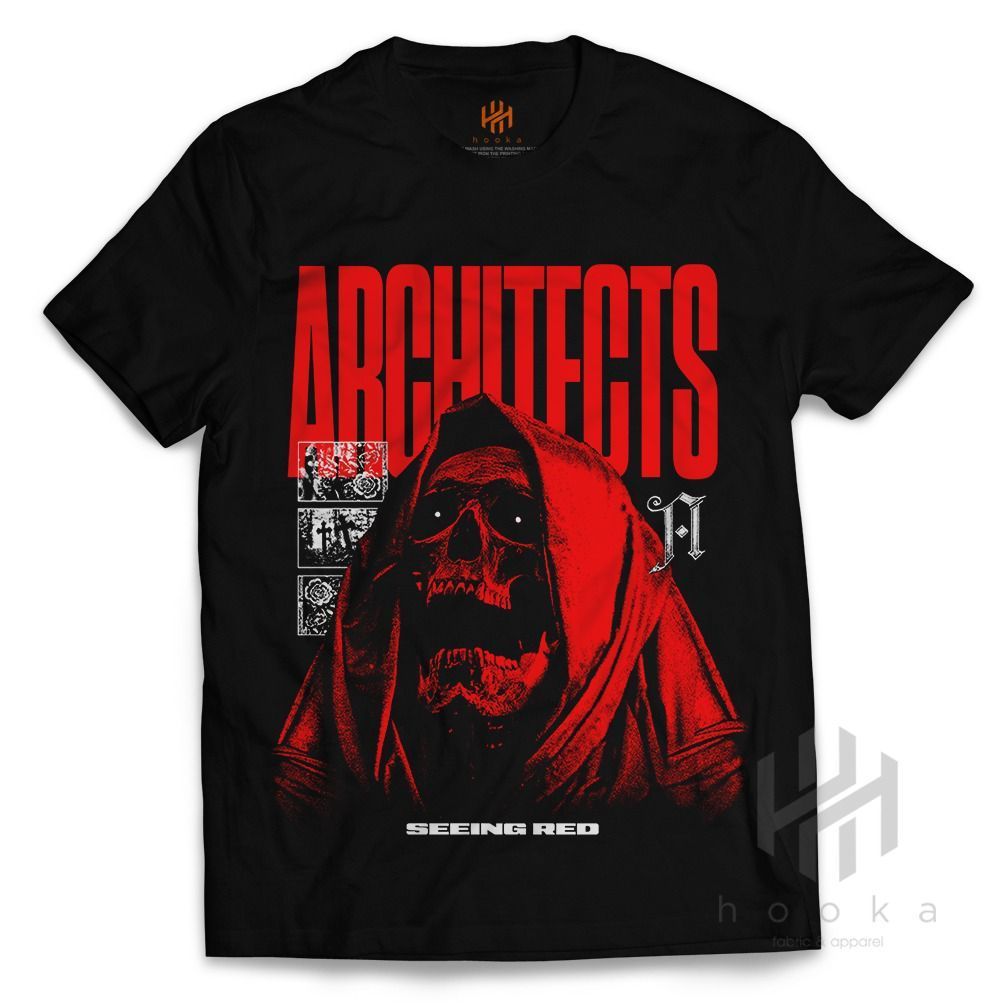 Kaos Architects HOOKA Distro Premium Kaos Band Metalcore Architects Seeing Red
