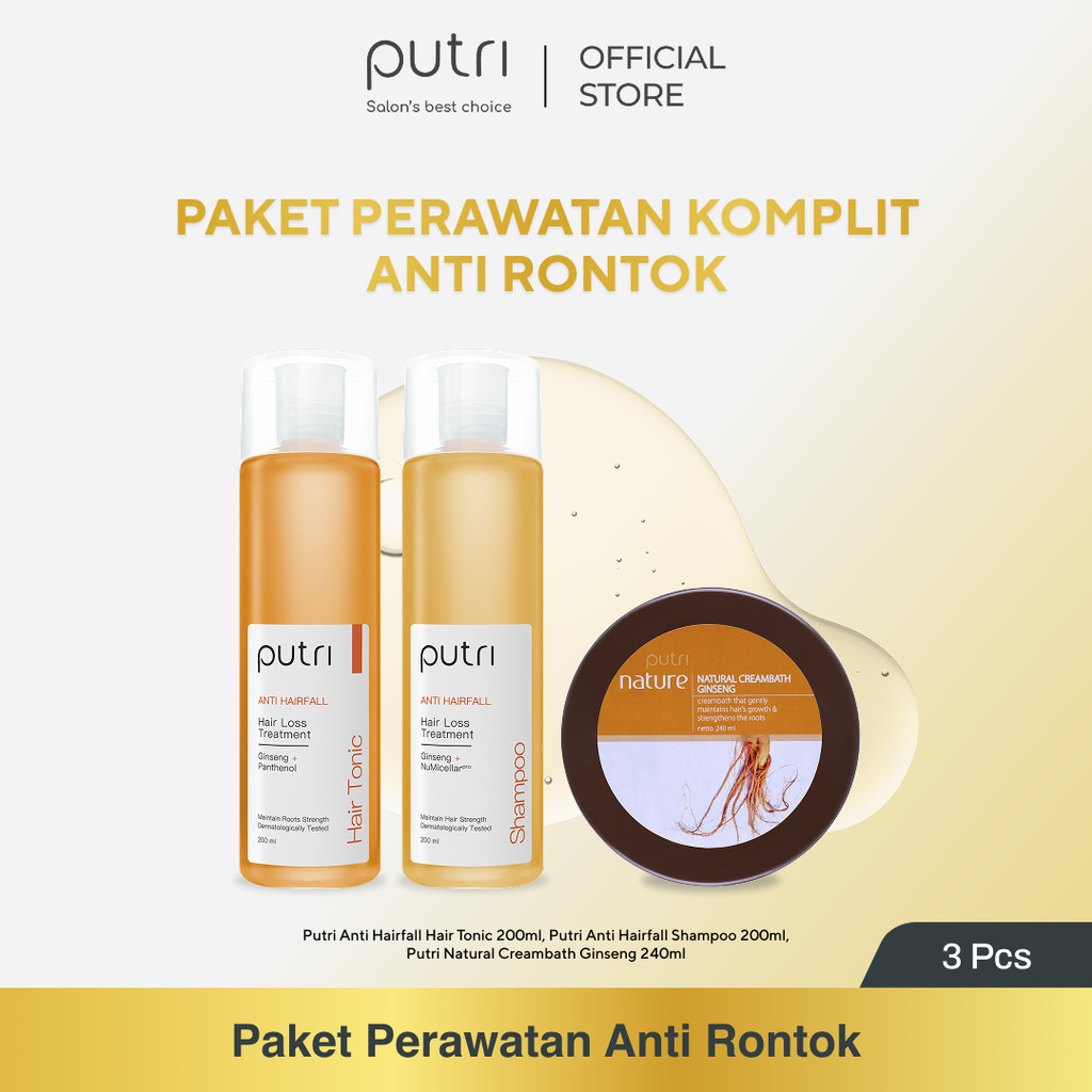 Putri Ginseng Series Komplit Anti Rontok | Hair Care Wangi Tahan Lama | Hair Care Anti Rontok | Deng