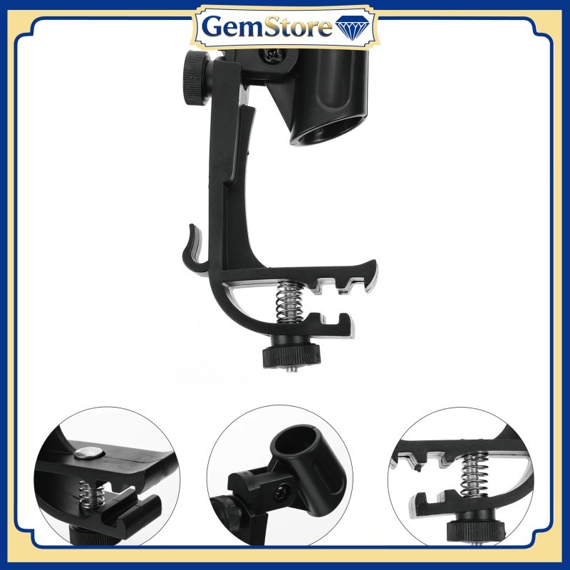 Stand Holder Microphone Untuk Mic Drum Kendang Adjustable Fleksibel - Mic Jepit Anti Getar Stabil