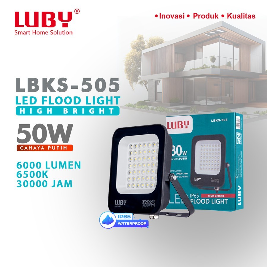 LUBY LAMPU SOROT LUBY 50W LBKS-505 / LAMPU LED SOROT 50WATT LUBY LBKS505