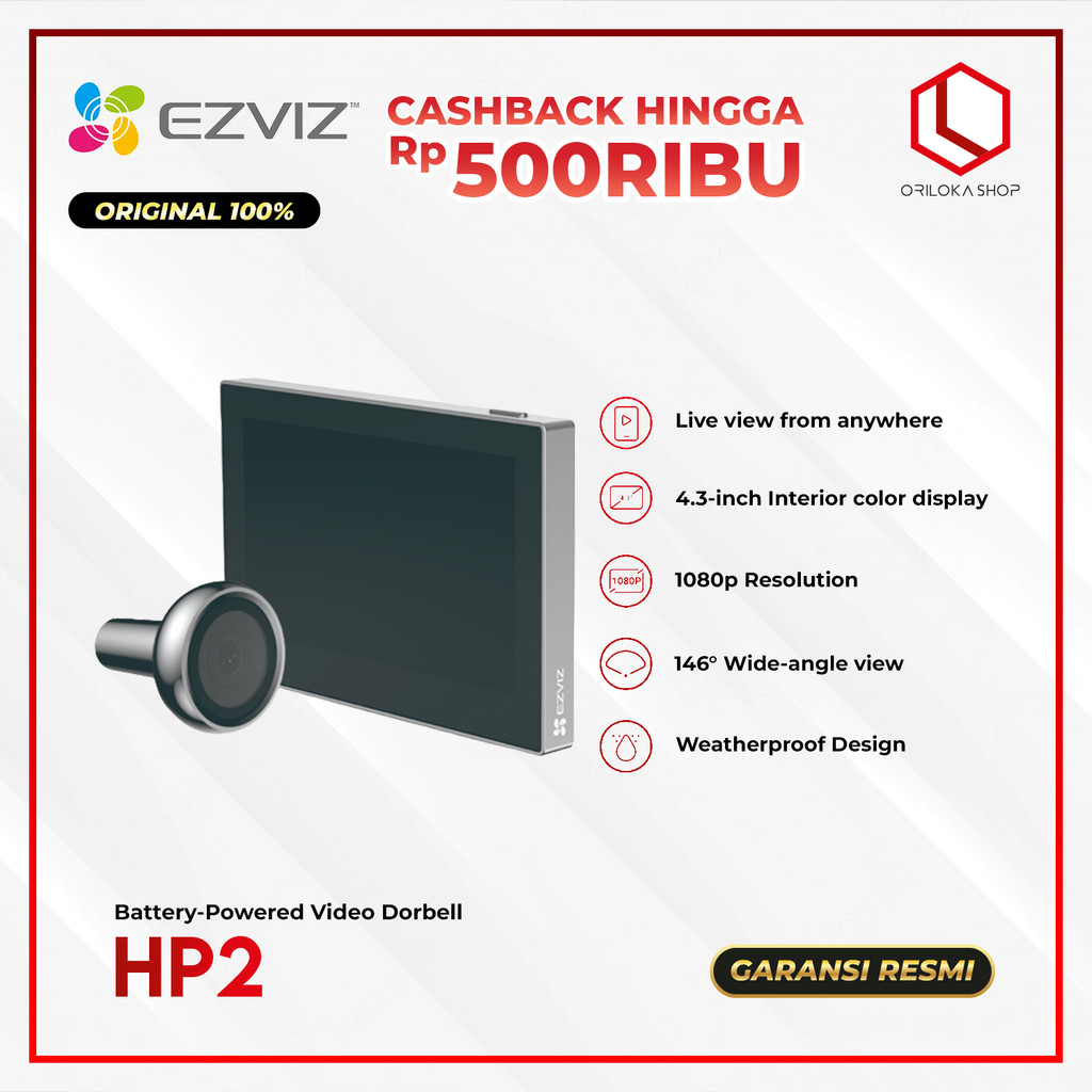 EZVIZ HP2 Smart Video Doorphone – Video Intercom Keamanan Rumah