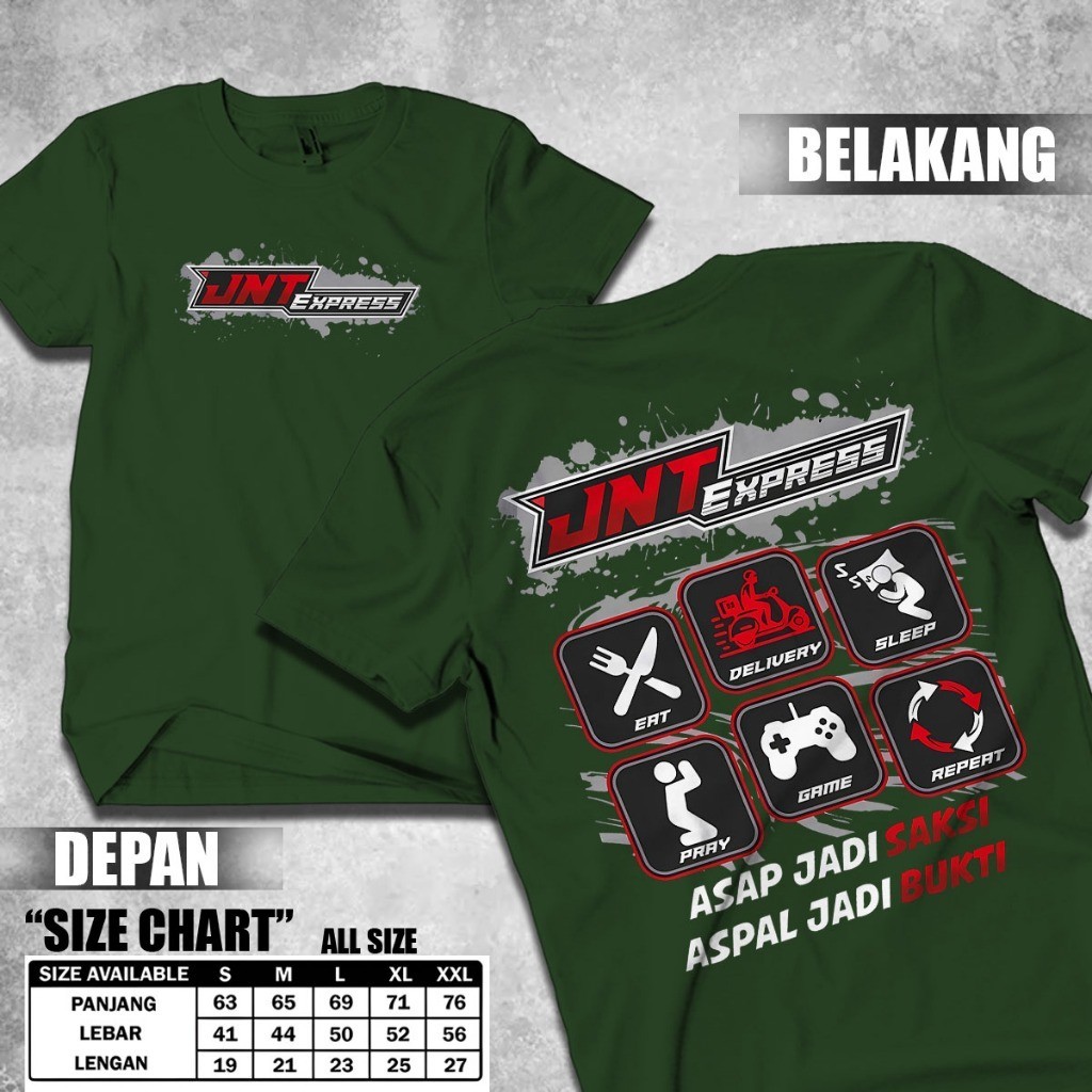 Kaos Tshirt UNISEX - Kaos JNT EXPRESS Pakaian Pria & Wanita Cowo Cewe Modifikasi