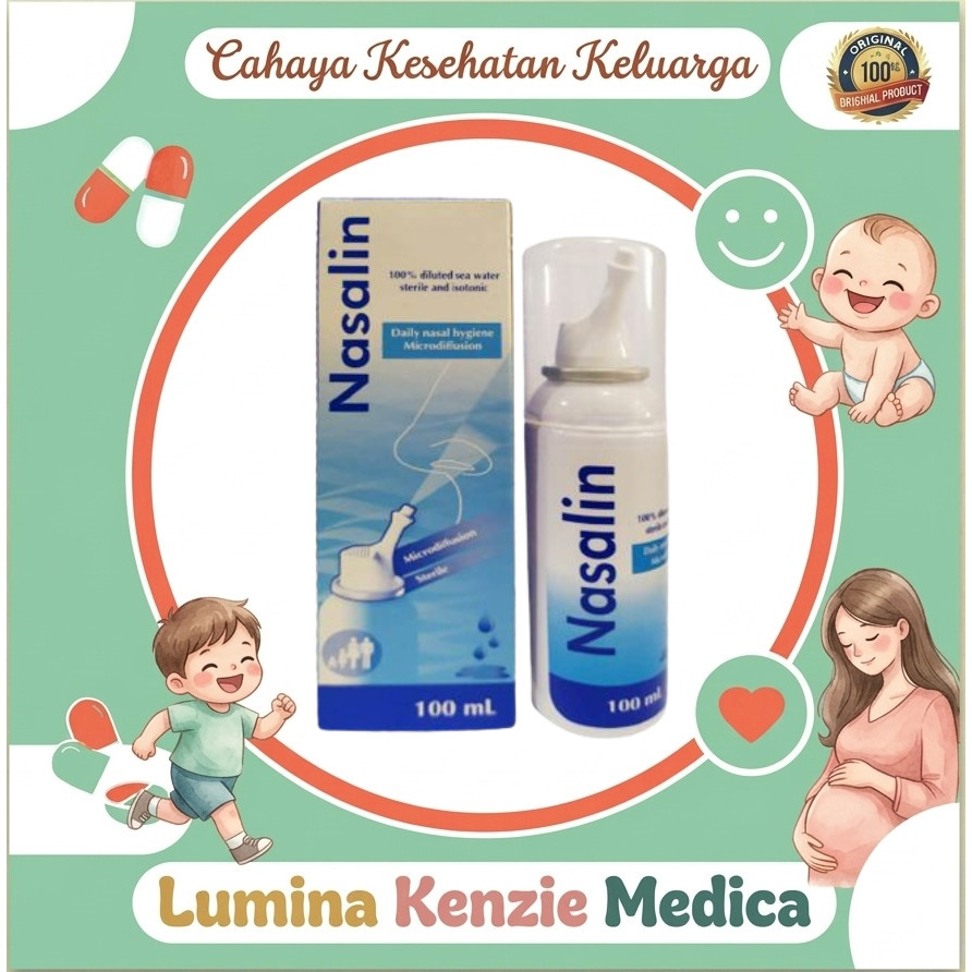 Nasalin Nasal Spray 100 Ml - Semprotan Membersihkan Lubang Hidung Dari Lendir Ingus