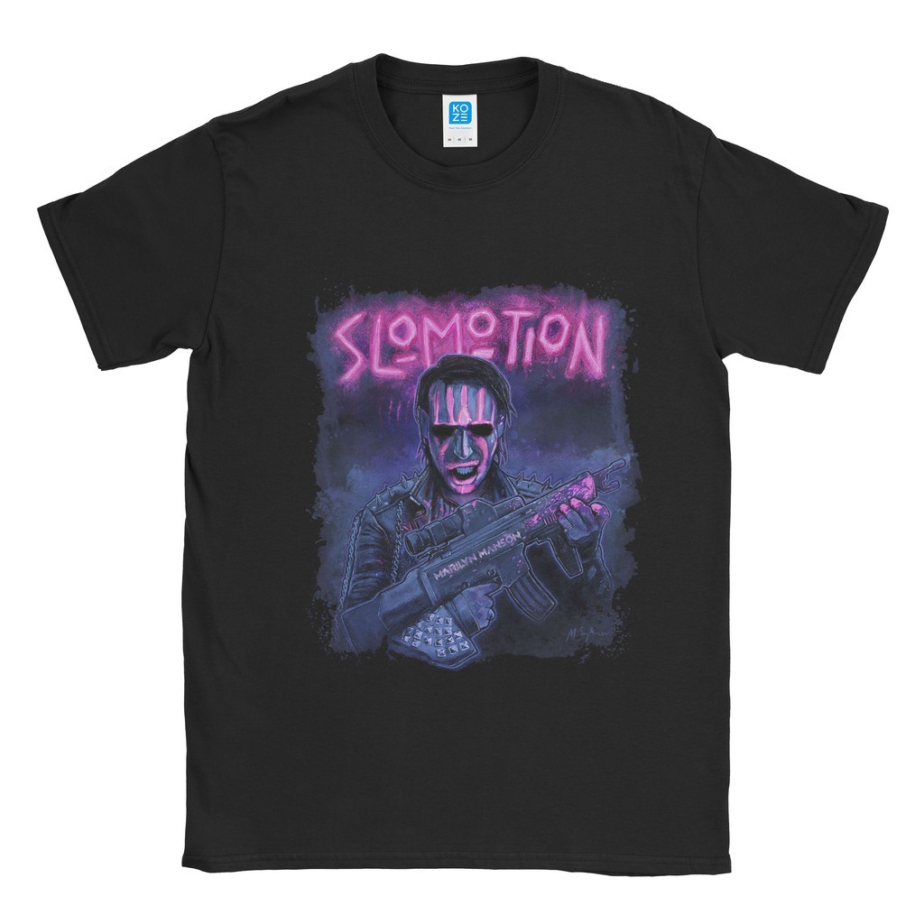 (COD) Baju Kaos Band Marilyn Manson Gun