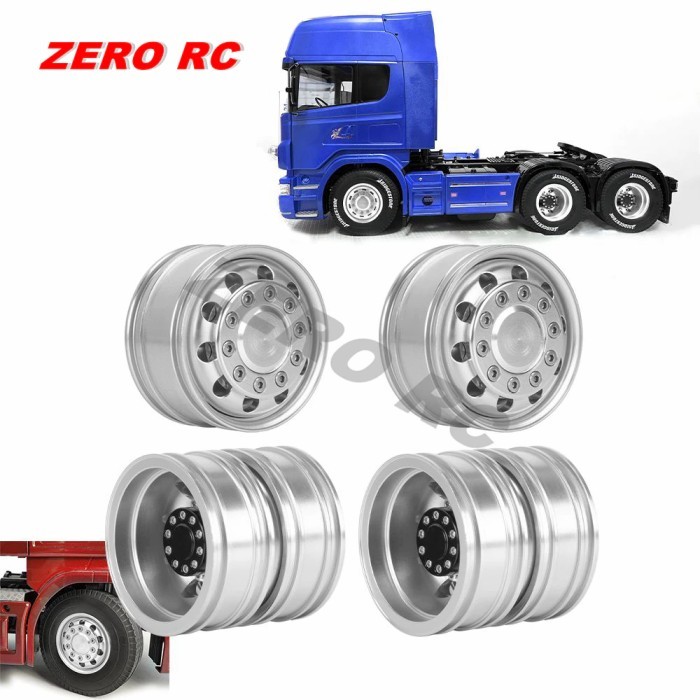 Velg Metal 1.75" Powered Hub Wheel Tamiya 1/14 RC Truck