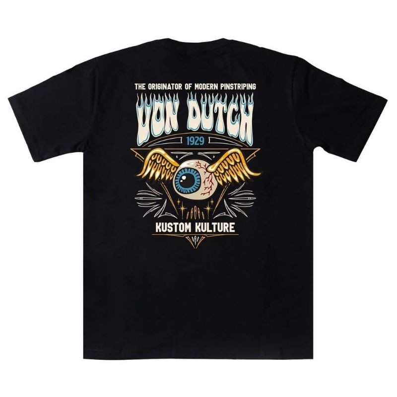 Kaos Kaos Von Dutch Black AB003 Kaos baju kaos pria distro original 100%