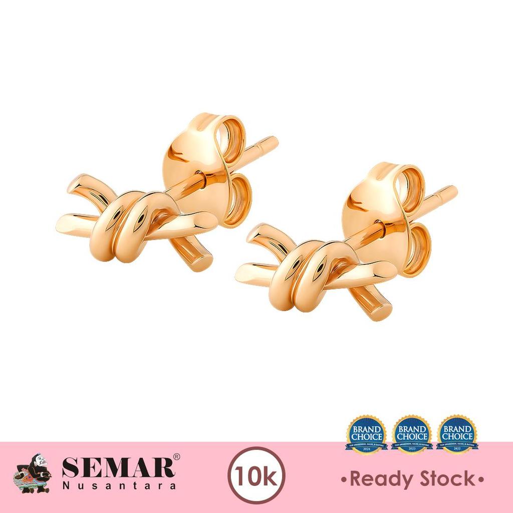 Anting Emas Tindik Orianna Twine Gold 10K Semar Nusantara
