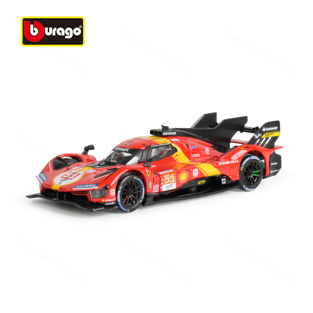 Bburago 1:43 Ferrari 499P Static Die Cast Vehicles Collectible Model Racing Car Toys