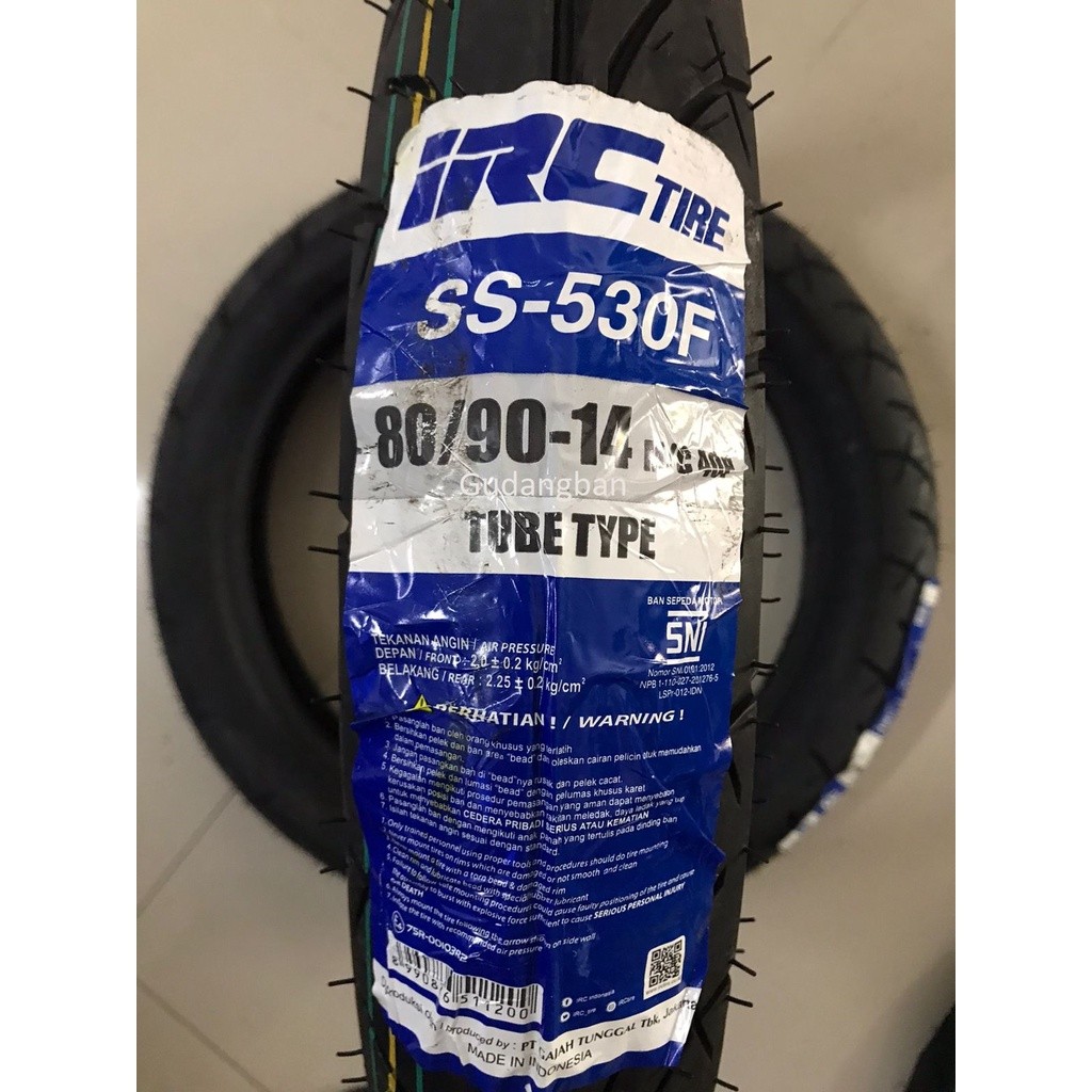 ( TUBETYPE ) IRC SS-530F 80 90 14 SS 530F Ban Luar Motor Matic TT