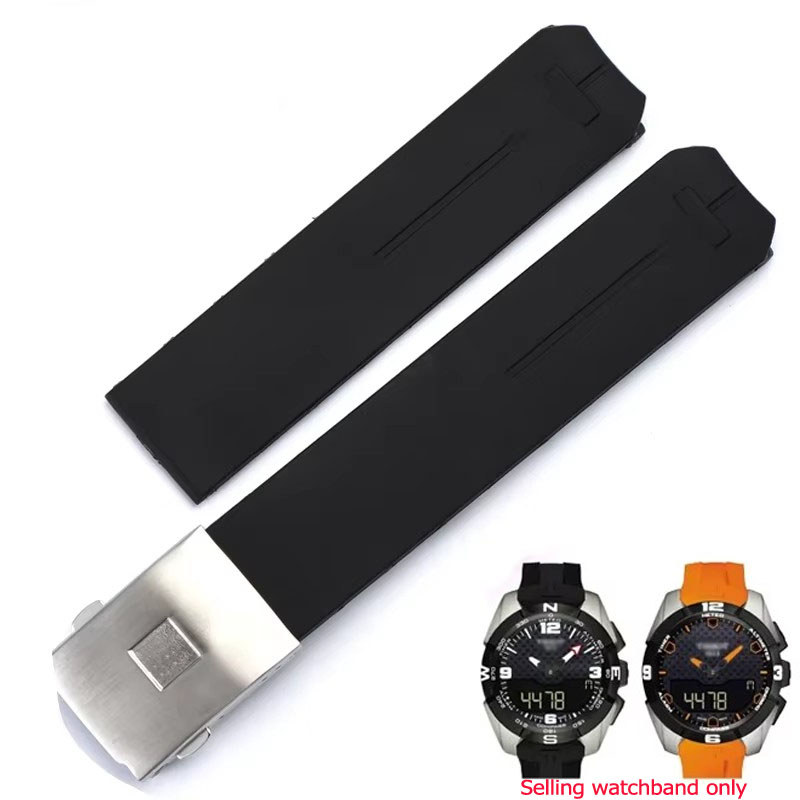 20mm 21mm Silicone Rubber Strap FOR Tissot TOUCH COLLECTION EXPERT SOLAR Series T091T013 T081 Men's 