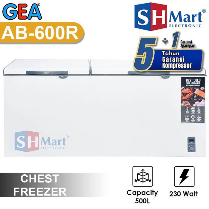 Chest Freezer Gea 500 Liter AB-600R / Freezer Box Gea AB600R (MEDAN) - NON LOW VOLT
