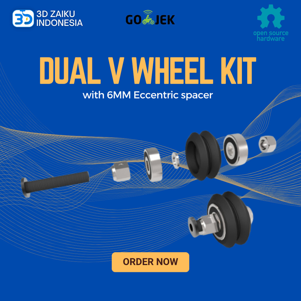 OpenBuild Delrin Dual V Wheel Kit with 6MM Eccentric spacer