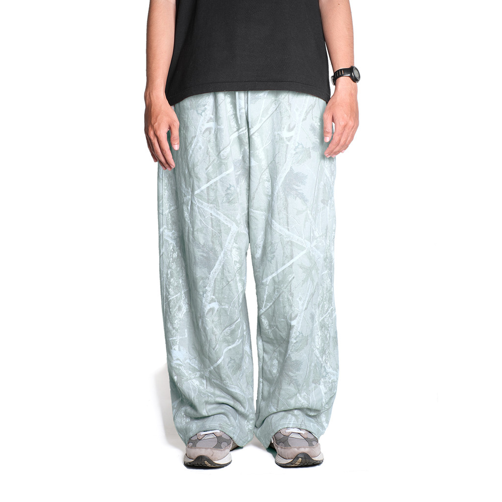 LIFEFORTODAY - FLAKES FOREST CAMO SWEAT PANTS LOOSE MINT