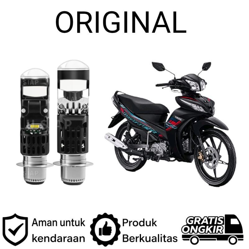 AM 1pcs Lampu depan LED H6 Mini BiLED motor Yamaha jupiter Z1