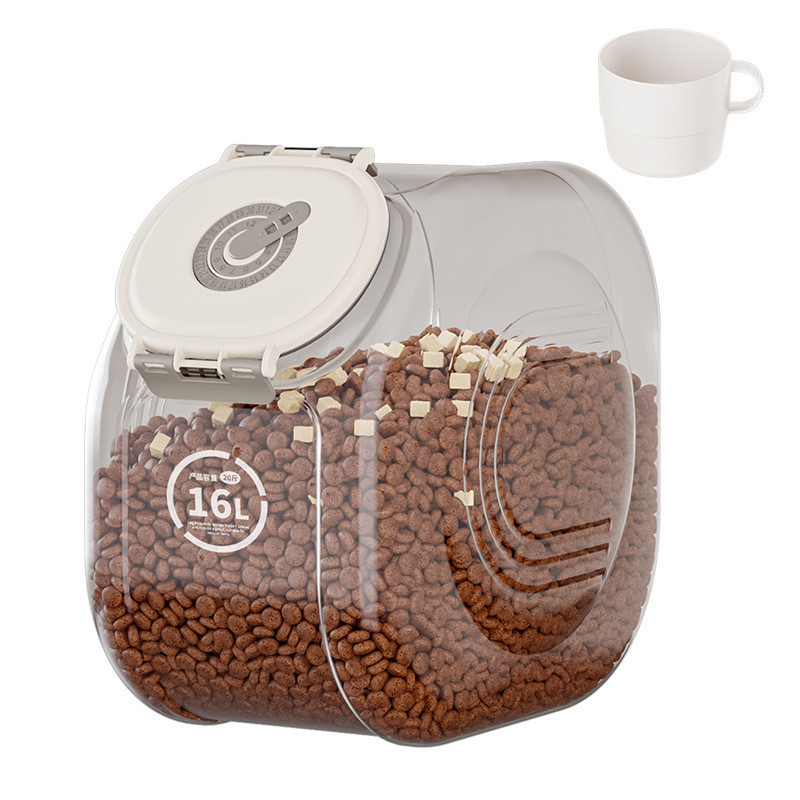 5/10kg Large Capacity Cat Dog Food Storage Dog Pet Storage Tank Sealed ect-proof Moisture-proof Stor