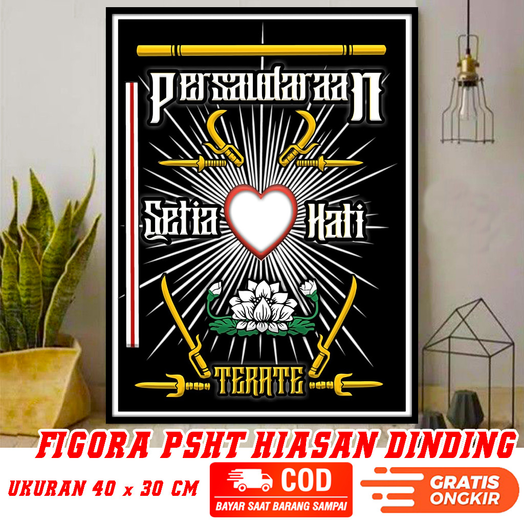Figora Psht Besar Ukuran 30x40 Cm - Bahan Kayu Mdf