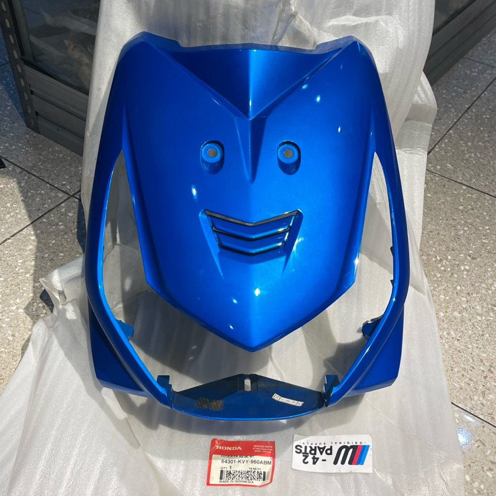 COVER BODY TAMENG PANEL TEBENG LAMPU DEPAN BEAT KARBU BIRU MUDA ABM ORIGINAL AHM 64301 KVY 960ABM