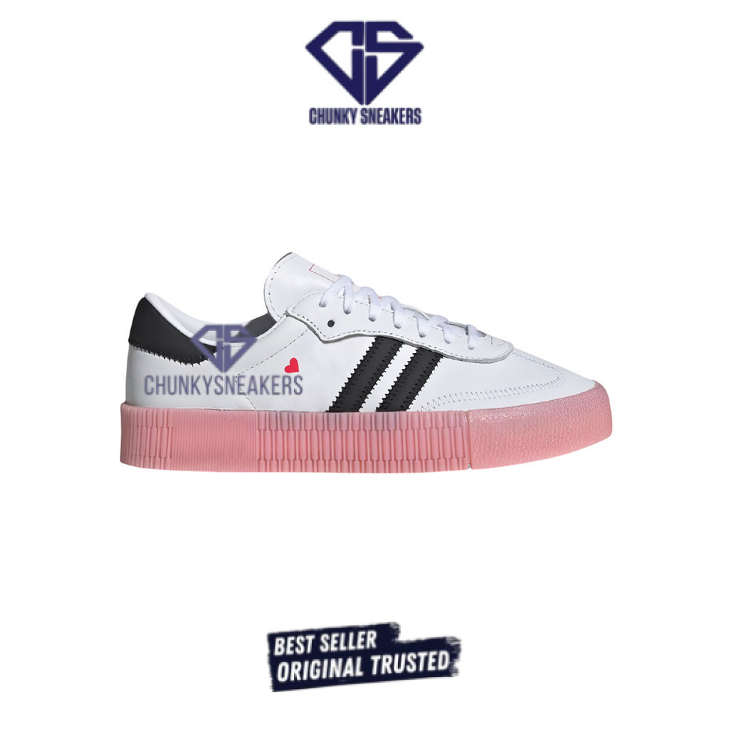 Sepatu Adidas Sambarose Valentine White Pink 100% Original BNIB