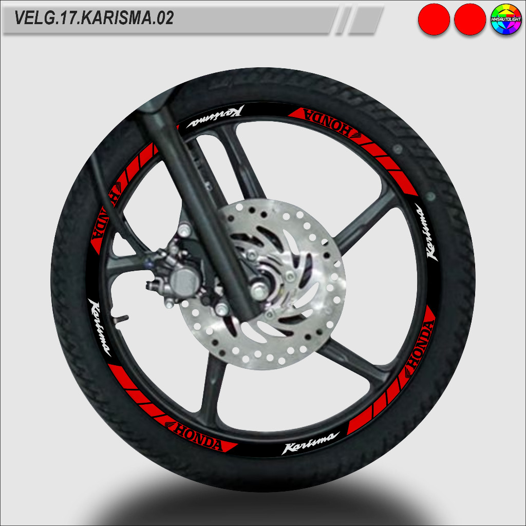 STICKER VARIASI VELG MOTOR SEMUA TYPE RING 17 KARISMA VELG.17.KARISMA.02