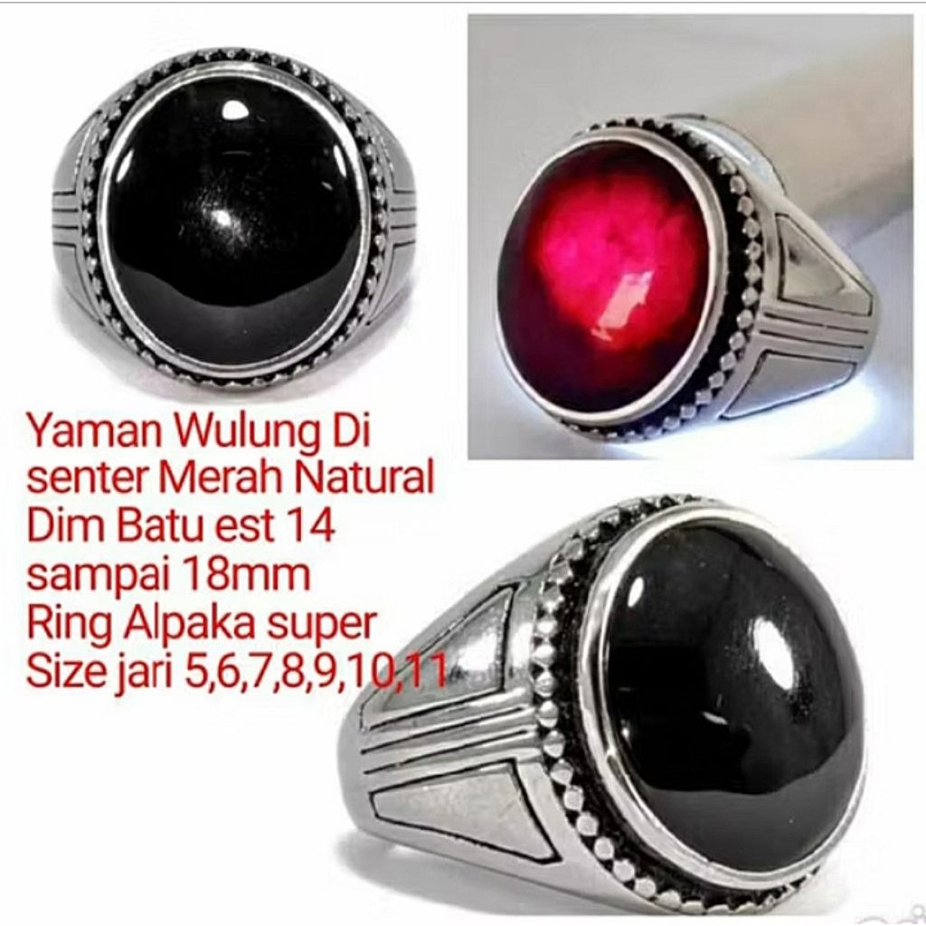 CINCIN BATU PERMATA BLUE SAFIR CUTTING CRYSTAL