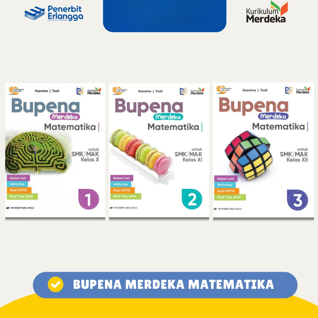 [Erlangga ] Bupena Matematika Smk/Mak Kelas 10 11 12 Kurikulum Merdeka