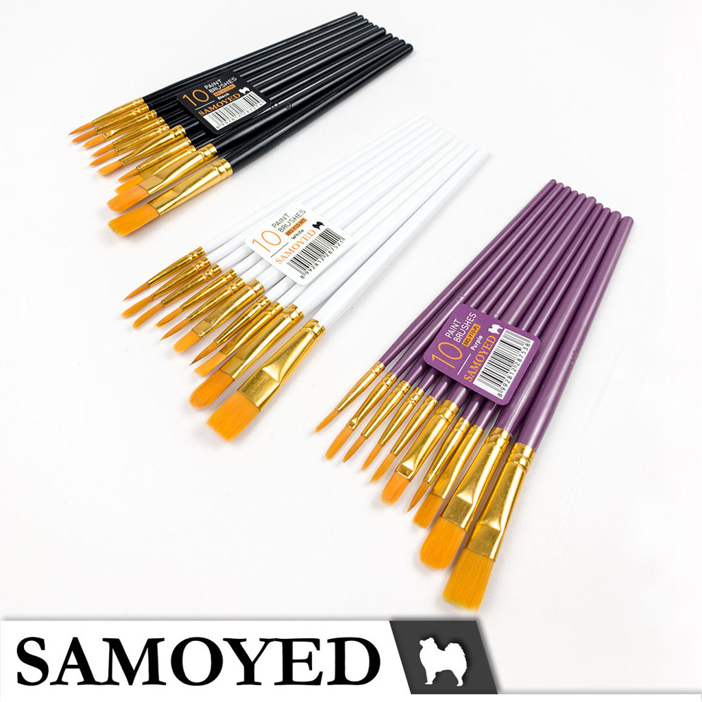 SAMOYED Kuas Lukis Set / Kuas Cat Air / Kuas Cat Akrilik/ Kuas Cat Minyak