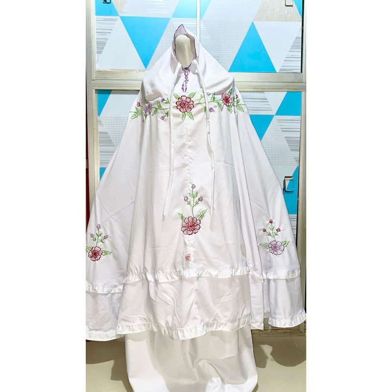 NSW- mukena alief putih /motif white series / mukena santri / mukena gontor / mukena SANTRI SANTRIWA