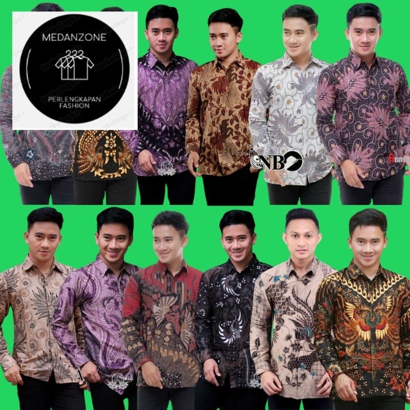 MedanZone - KEMEJA BATIK PRIA LENGAN PANJANG SIZE M L XL XXL  BSWART BatiK HRB026 Kenongo Hem Panjan