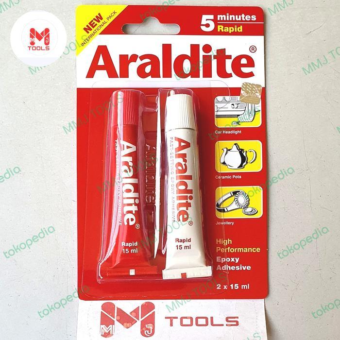 Lem ARALDITE 5 menit - Lem ARALDITE Merah - ARALDITE Lem Epoxy