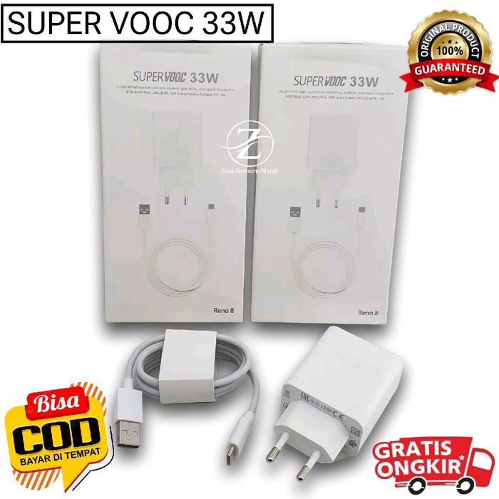 PROMO New Gratis Ongkir Bisa COD - Charger Opo Reno 8 A54 A53 A58 A77S A78 A98 A96 Super Vooc 33W Ty