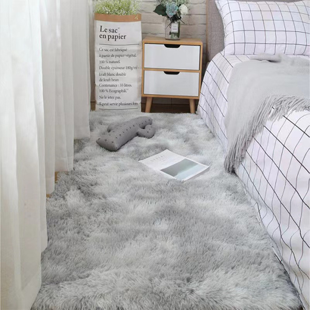 Soft Area Rugs Bedroom Carpet Fluffy Non-slip Tie-Dyed Fuzzy Shag Plush Soft Shaggy Bedside Rug Livi