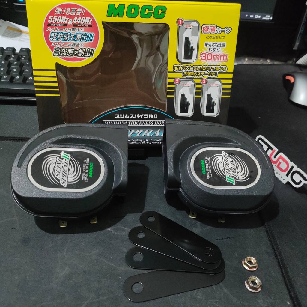 SLIM SPIRAL - Klakson Keong Slim Spiral CMZ Double Stereo 12V Hi Low Sangat Keras Universal Motor