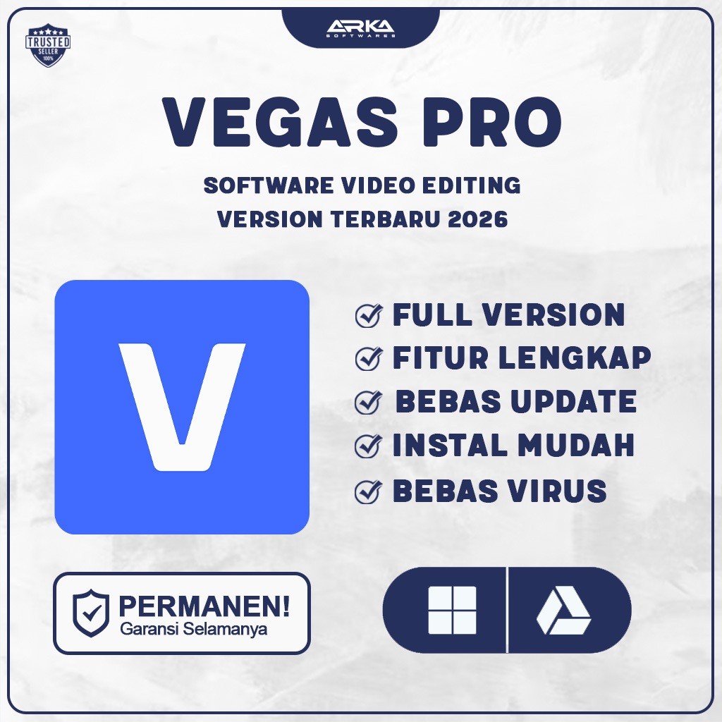 Vegas Pro 23 Full Version Original Lifetime + Panduan Instalasi (WIN) | Version 23 / 22 / 21 / 20 / 
