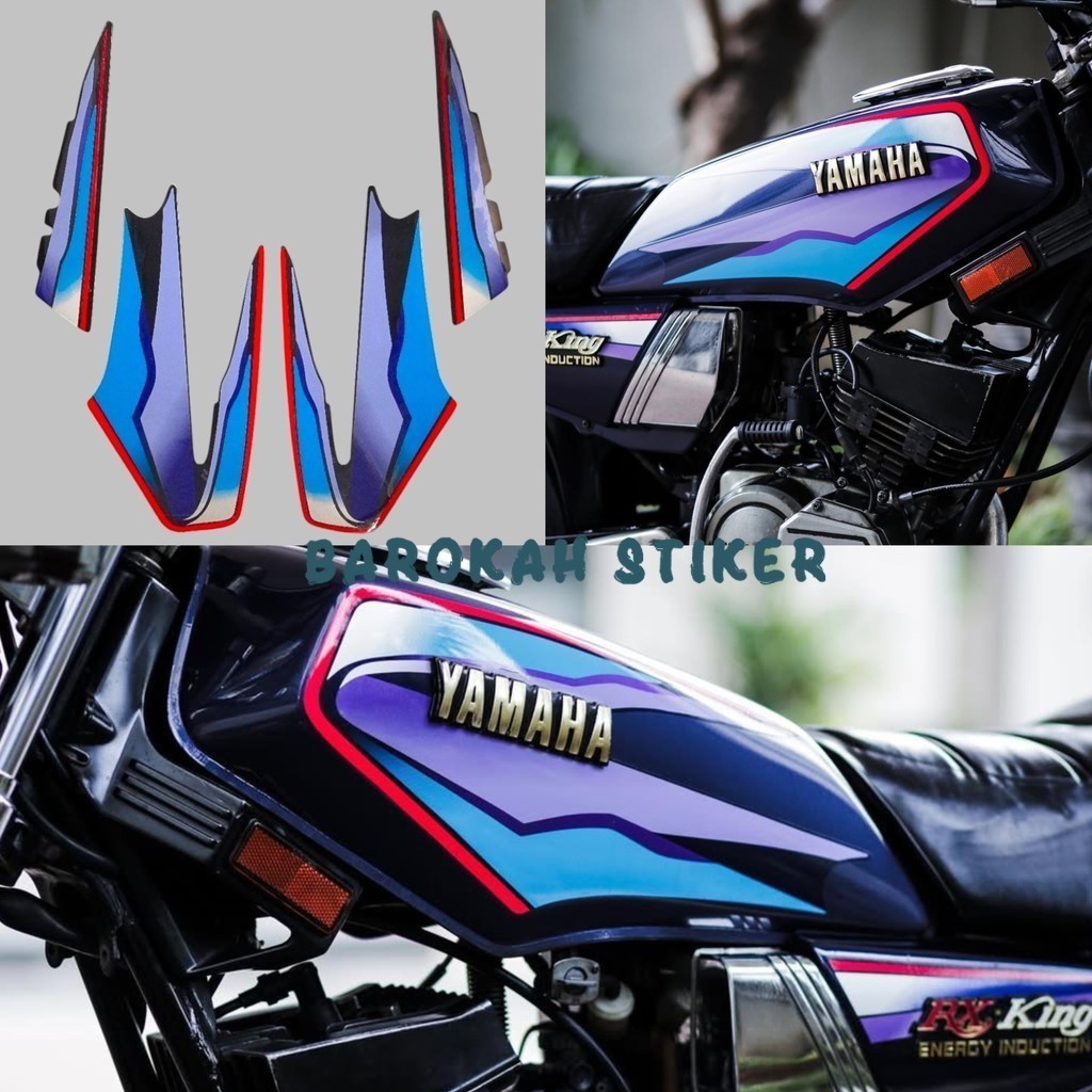 STRIPING STICKER LIST MOTOR YAMAHA RX KING 1998 1999 2000 UNGU FULL BODI