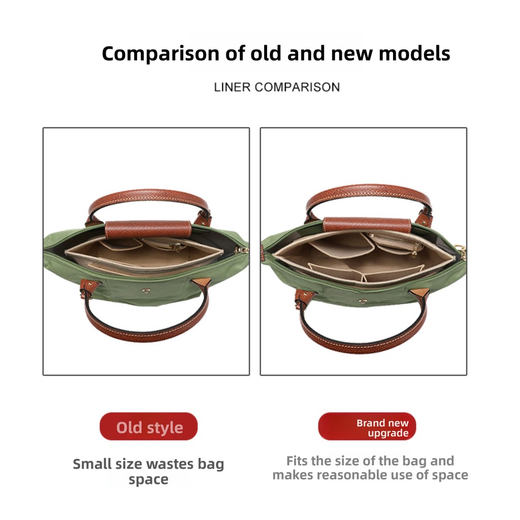 Felt Bag Insert For Longchamp Small Bag Organizer bag Inner Storage Bag Organizer Insert Bag support