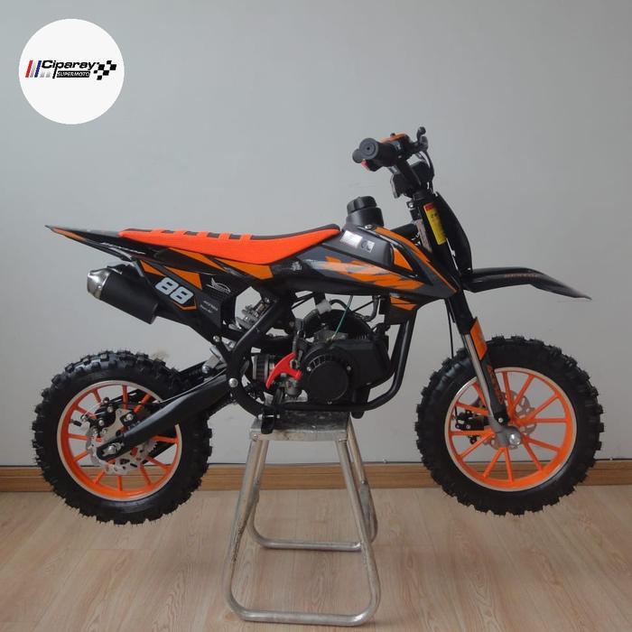 MOTOR MINI TRAIL ANAK XTM34 50CC 2 TAK MATIC - Orange