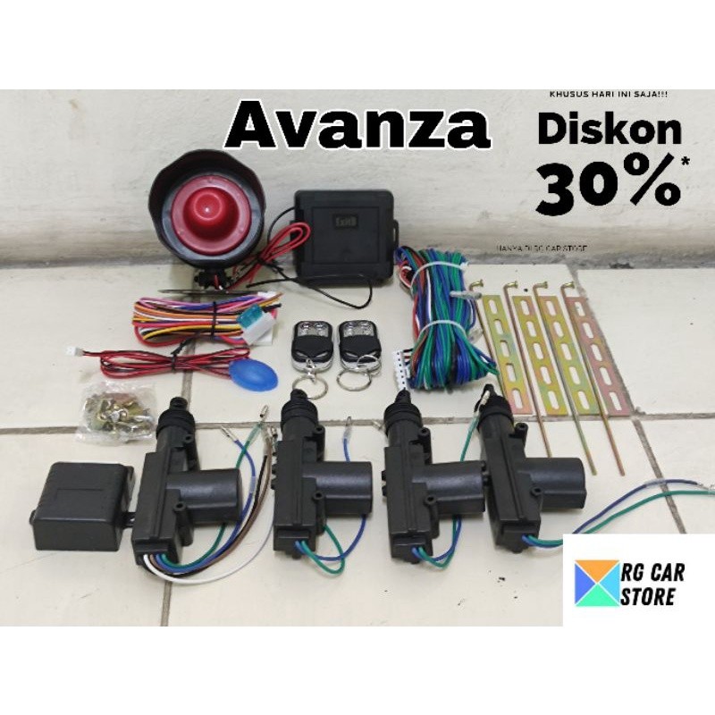 ALARM CENTRAL LOCK MOBIL AVANZA - PAKET ALARM CENTRAL LOCK MOBIL TOYOTA AVANZA