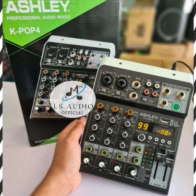 Ashley Mixer KPop 4 Original - 4 Channel Bluetooth USB Ashley KPop4