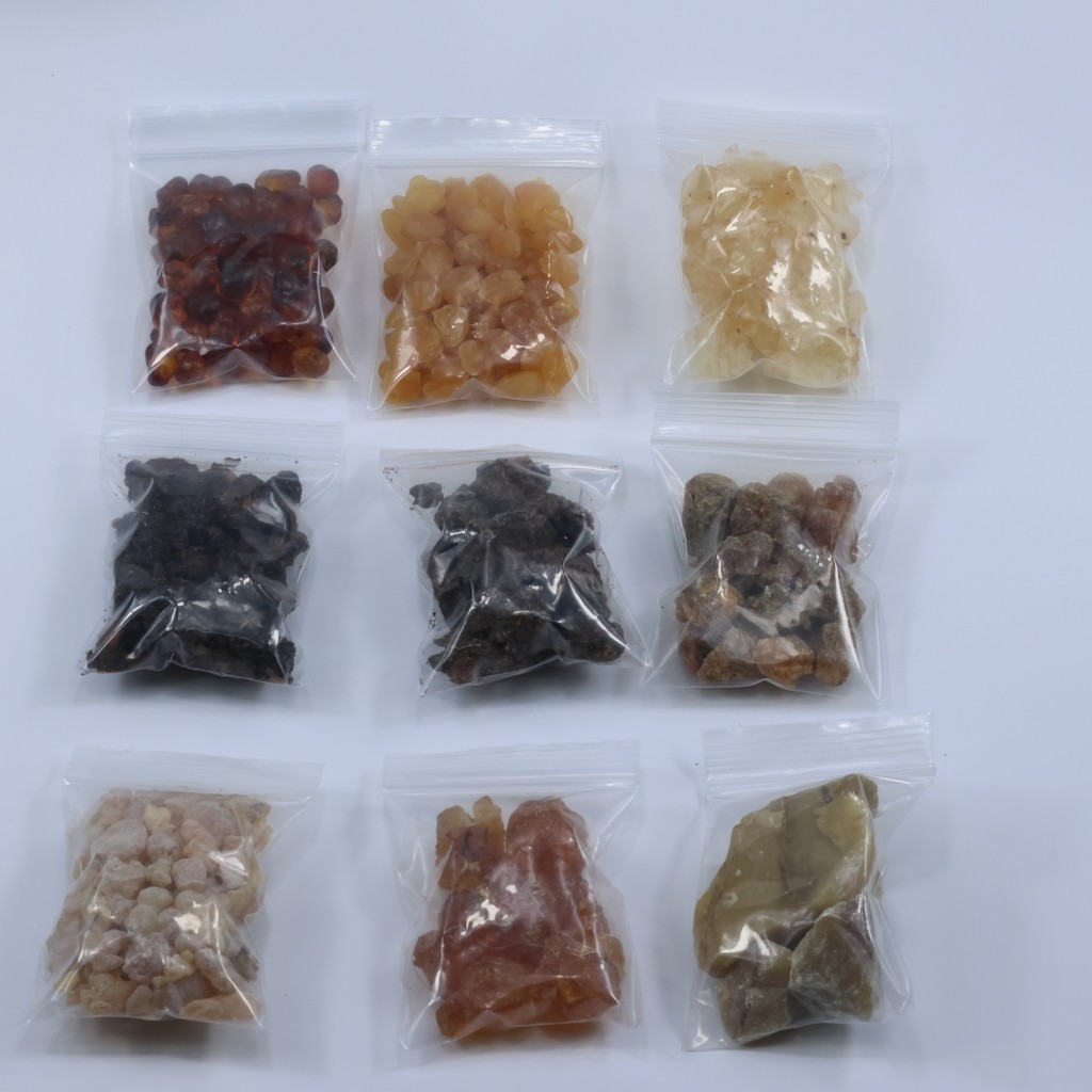 Natural Resin Incense Pack Frankincense, Myrrh, Dragons Blood, Gum Arabic & Benzoin –  Aromatherapy 