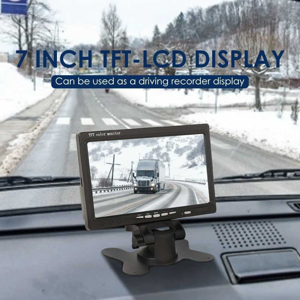 Layar Monitor Mobil 7 Inch TFT LCD Digital Display Monitor Kamera Parkir Mobil Belakang Dashboard He